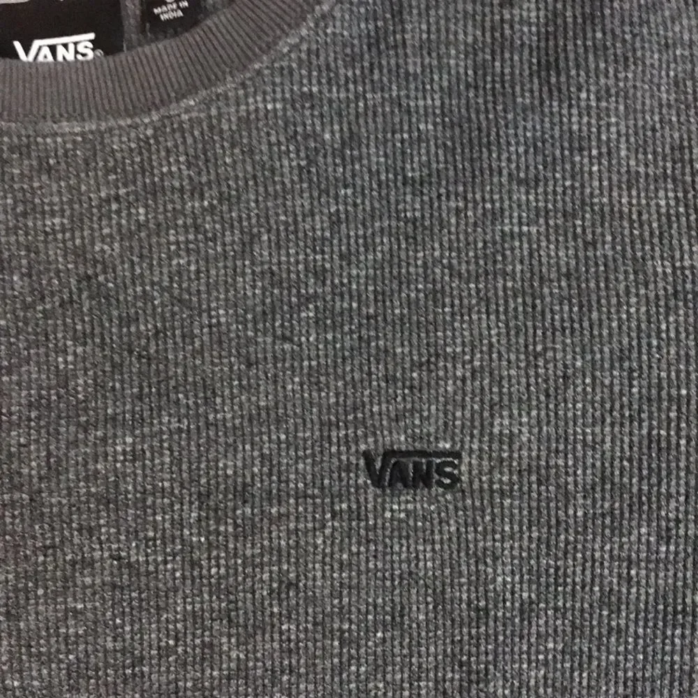 Vans Dark Gray Mens Small Long Sleeve Stretch Knit Top